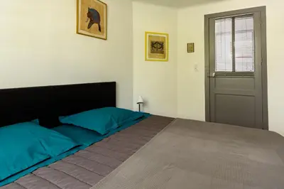 Coin salon dans l'établissement Villa de la plage