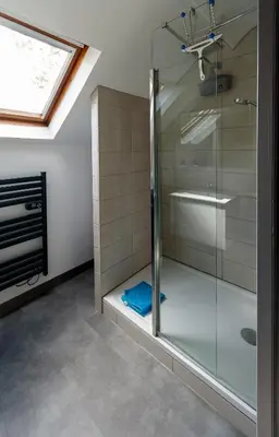 Salle de bains dans l'établissement Villa de la plage