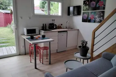 Cuisine ou kitchenette dans l'établissement le studio du fou