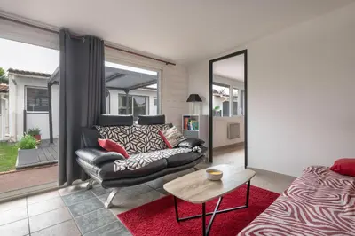 Coin salon dans l'établissement Maison pour 6. Pornic 700m de la plage