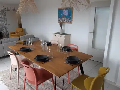 Plan de l'établissement Appart pour 6 adultes et 2 enfants avec terrasse