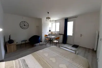 Un ou plusieurs lits dans un hébergement de l'établissement Gîte 