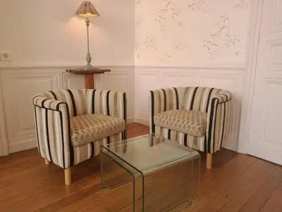 Coin salon dans l'établissement Chateau du Breuil