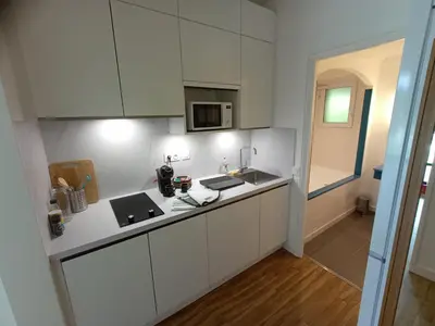 Cuisine ou kitchenette dans l'établissement Appartement de standing dans le Golf International de La Baule