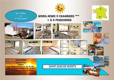 Plan de l'établissement Mobile Home - Sleeps 6 - Parking - Family Pools