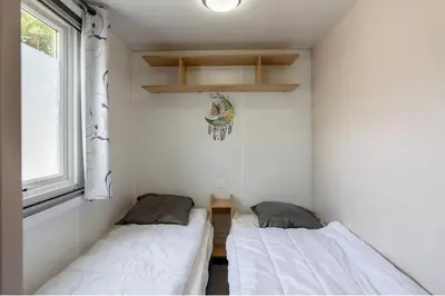 Un ou plusieurs lits dans un hébergement de l'établissement Mobile Home - Sleeps 6 - Parking - Family Pools