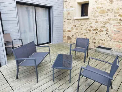 Coin salon dans l'établissement Gite de la Bultiere 4 etoiles ouvert a l'annee entre Montaigu et les Herbiers