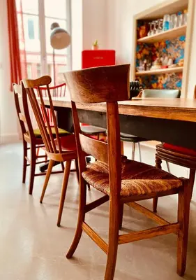 Coin salon dans l'établissement Grande maison de ville MALO LEONE 250m2 pour 15 personnes proche du Puy du Fou
