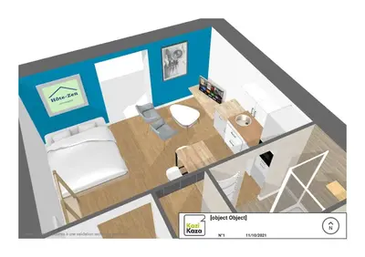 Plan de l'établissement Segré centre ? studio ? 24m² ? cuisne ? wifi ? TOUT NEUF!