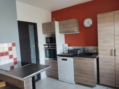 Cuisine ou kitchenette dans l'établissement Gîte La Hutière près d'Ancenis
