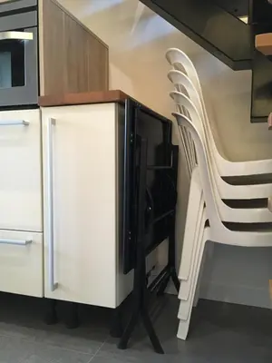 Cuisine ou kitchenette dans l'établissement Erdre Rivière Climatisé
