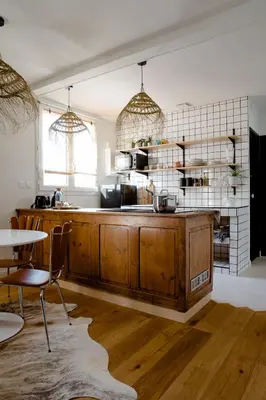 Cuisine ou kitchenette dans l'établissement Magnifique appartement 50m2 aux portes de Nantes