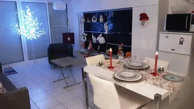 Cuisine ou kitchenette dans l'établissement Les sables d’or