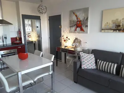 Coin salon dans l'établissement Les sables d’or