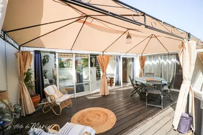 Balcon ou terrasse dans l'établissement Le gîte de Marie