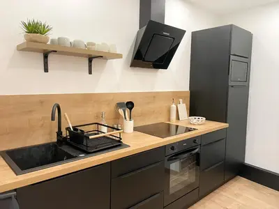 Cuisine ou kitchenette dans l'établissement COZYMAINE, superbe studio au coeur d'Angers