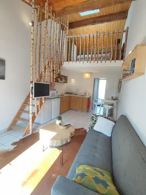 Télévision ou salle de divertissement dans l'établissement Mini-loft