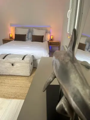 Un ou plusieurs lits dans un hébergement de l'établissement Maison Angers La Madeleine Rooftop