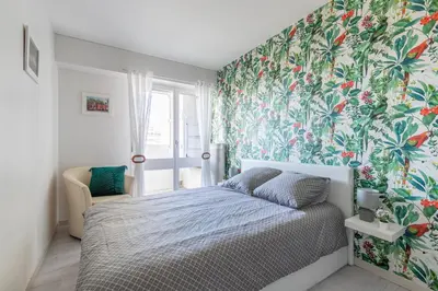 Un ou plusieurs lits dans un hébergement de l'établissement Magnifique vue sur l'océan- Appartement pour 2