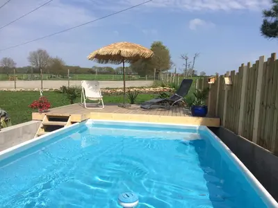 Piscine de l'établissement Gîte à la campagne ou située à proximité
