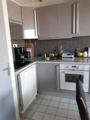 Cuisine ou kitchenette dans l'établissement APPARTEMENT AU CALME AVEC PISCINE ET PARKING dans résidence securisée