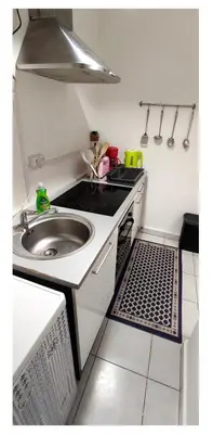 Cuisine ou kitchenette dans l'établissement Studio, TopdestinationBretagne