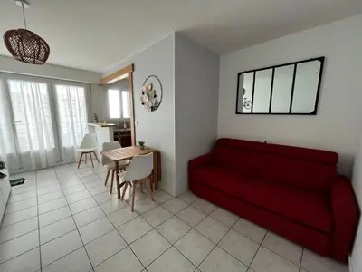 Coin salon dans l'établissement SUPERBE STUDIO A SAINT JEAN DE MONTS