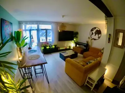 Télévision ou salle de divertissement dans l'établissement Charming & cosy rooms Nantes (chambres chez l'habitant)