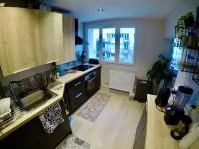 Cuisine ou kitchenette dans l'établissement Charming & cosy rooms Nantes (chambres chez l'habitant)