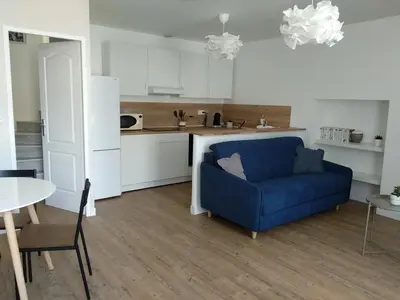 Cuisine ou kitchenette dans l'établissement La Petite Maison