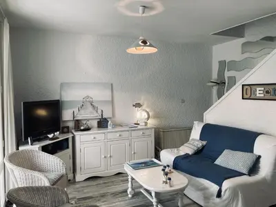 Télévision ou salle de divertissement dans l'établissement Maison des loriots, charme marin, plage à 100m