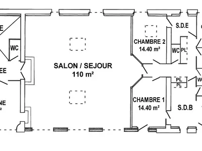 Plan de l'établissement Gîte familial spacieux avec piscine naturelle, proche Nantes - FR-1-306-1218