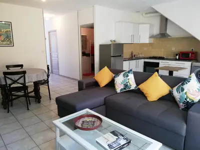 Cuisine ou kitchenette dans l'établissement Gîte d'Anouck au coeur d'Oudon proche baignade