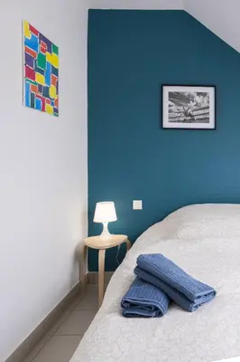 Un ou plusieurs lits dans un hébergement de l'établissement gîte de l'artiste Segré ? T2 confort ? centre ? 2 lits