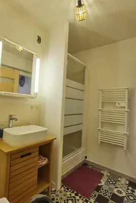 Salle de bains dans l'établissement Cosy T1bis proche CentreVille, Petit Port, Audencia