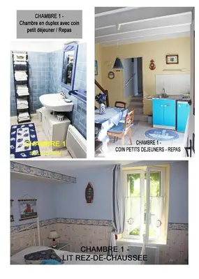 Salle de bains dans l'établissement Chez Martine et Bernard -Etablissement définitivement fermé -