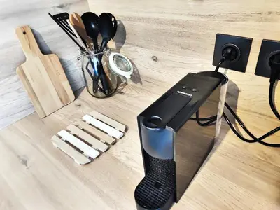 Cuisine ou kitchenette dans l'établissement L'Ebenisterie - Sublime Type 2 Lumineux - Grand balcon