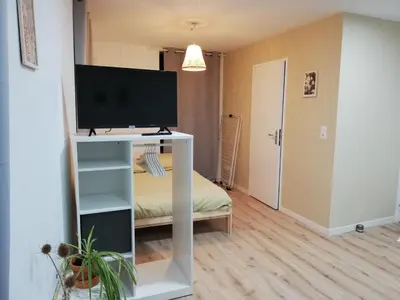 Télévision ou salle de divertissement dans l'établissement Studio Cosy Hyper centre - Fibre - Netflix