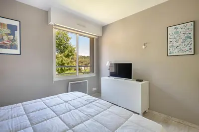 Un ou plusieurs lits dans un hébergement de l'établissement Vue mer - Appartement face mer pour 6