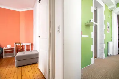 Un ou plusieurs lits dans un hébergement de l'établissement Superbe Appartement Calme 85m², à deux pas du Centre