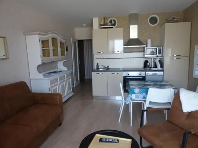 Cuisine ou kitchenette dans l'établissement Studio alcôve, vue mer, 4 personnes, Saint Jean de Monts