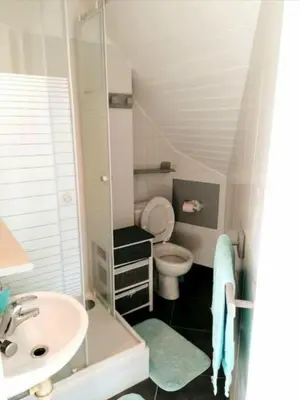 Salle de bains dans l'établissement Superbe loft 90m² proche parc expo Nantes (6p)