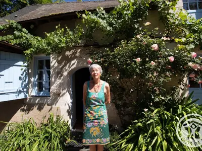 Jardin de l'établissement Charmante maison avec jardin clos près de la rivière Louet - FR-1-622-37