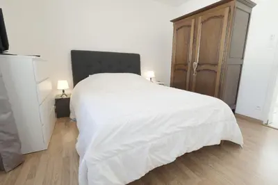 Un ou plusieurs lits dans un hébergement de l'établissement 200m plage des Demoiselles- Appartement pour 4