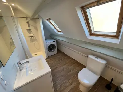Salle de bains dans l'établissement Maison avec charme au calme