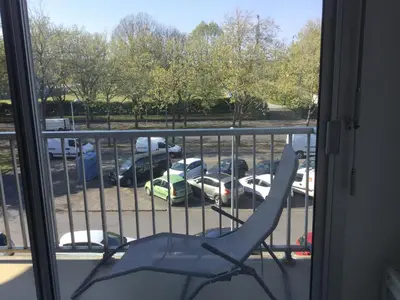 Balcon ou terrasse dans l'établissement T1 parc paysager St Nazaire