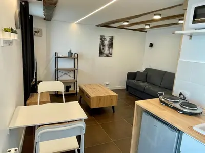Coin salon dans l'établissement Studio de charme proche Nantes & aéroport au calme
