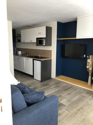 Cuisine ou kitchenette dans l'établissement Studio Place 28 à Joue sur Erdre