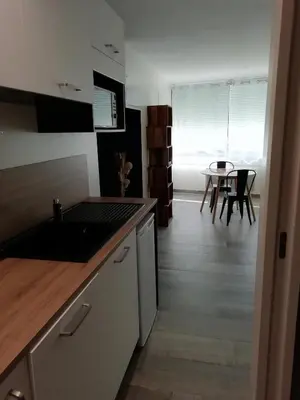 Cuisine ou kitchenette dans l'établissement Studio Place 28 à Joue sur Erdre