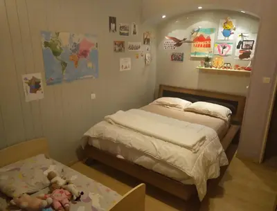 Un ou plusieurs lits dans un hébergement de l'établissement Chambres dans maison proche Nantes et Vallet